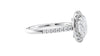 Oval Halo Classic Diamond Band Engagement Ring