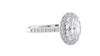 Oval Halo Classic Diamond Band Engagement Ring