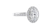 Oval Halo Classic Diamond Band Engagement Ring