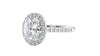 Oval Halo Classic Diamond Band Engagement Ring