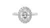 Oval Halo Classic Diamond Band Engagement Ring