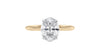 Oval Solitaire Hidden Halo Diamond Engagement Ring