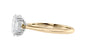 Oval Solitaire Hidden Halo Diamond Engagement Ring