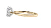 Oval Solitaire Hidden Halo Diamond Engagement Ring