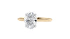 Oval Solitaire Hidden Halo Diamond Engagement Ring
