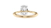 Oval Solitaire Hidden Halo Diamond Engagement Ring