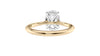 Oval Solitaire Hidden Halo Diamond Engagement Ring