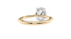 Oval Solitaire Hidden Halo Diamond Engagement Ring