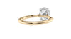 Oval Solitaire Hidden Halo Diamond Engagement Ring