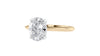 Oval Solitaire Hidden Halo Diamond Engagement Ring