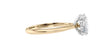 Oval Solitaire Hidden Halo Diamond Engagement Ring