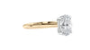 Oval Solitaire Hidden Halo Diamond Engagement Ring