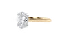 Oval Solitaire Hidden Halo Diamond Engagement Ring