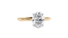 Oval Solitaire Hidden Halo Diamond Engagement Ring