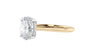 Oval Solitaire Hidden Halo Diamond Engagement Ring