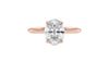 Oval Solitaire Hidden Halo Diamond Engagement Ring