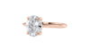Oval Solitaire Hidden Halo Diamond Engagement Ring