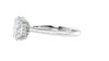 Oval Solitaire Hidden Halo Diamond Engagement Ring