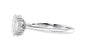 Oval Solitaire Hidden Halo Diamond Engagement Ring