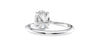 Oval Solitaire Hidden Halo Diamond Engagement Ring