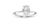 Oval Solitaire Hidden Halo Diamond Engagement Ring