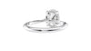 Oval Solitaire Hidden Halo Diamond Engagement Ring