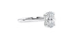 Oval Solitaire Hidden Halo Diamond Engagement Ring