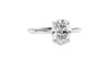 Oval Solitaire Hidden Halo Diamond Engagement Ring