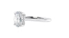 Oval Solitaire Hidden Halo Diamond Engagement Ring