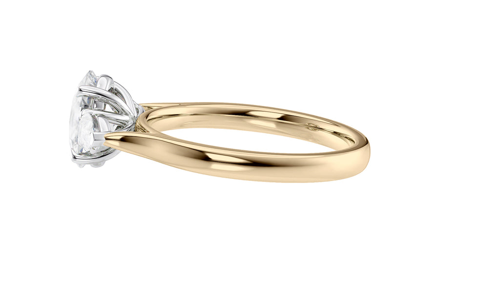 Oval & Pear Cut Trilogy Diamond Engagement Ring