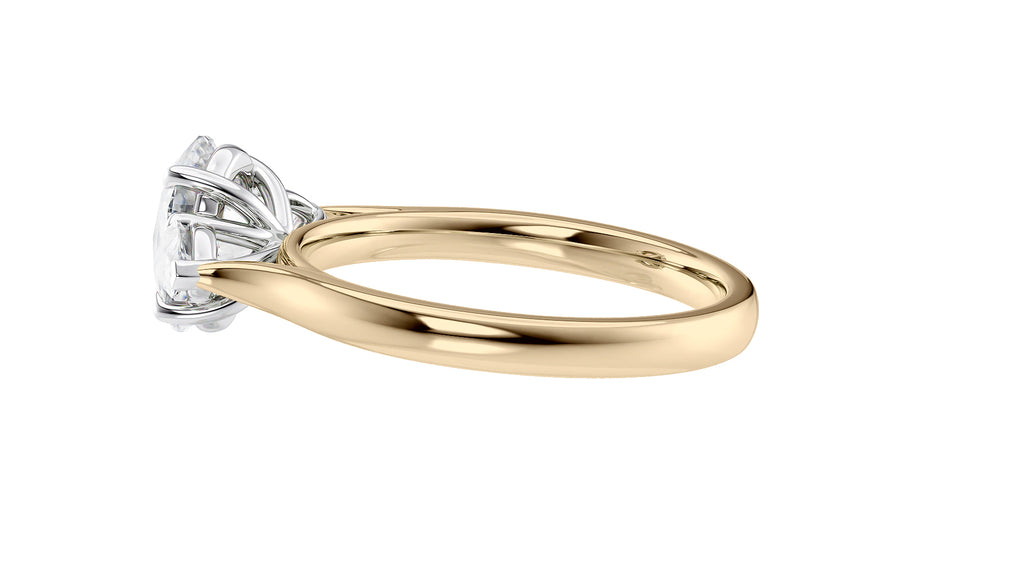 Oval & Pear Cut Trilogy Diamond Engagement Ring
