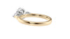 Oval & Pear Cut Trilogy Diamond Engagement Ring