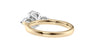 Oval & Pear Cut Trilogy Diamond Engagement Ring