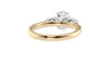 Oval & Pear Cut Trilogy Diamond Engagement Ring