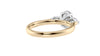 Oval & Pear Cut Trilogy Diamond Engagement Ring