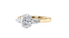 Oval & Pear Cut Trilogy Diamond Engagement Ring