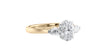 Oval & Pear Cut Trilogy Diamond Engagement Ring