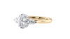Oval & Pear Cut Trilogy Diamond Engagement Ring