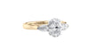 Oval & Pear Cut Trilogy Diamond Engagement Ring