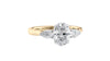 Oval & Pear Cut Trilogy Diamond Engagement Ring