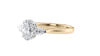 Oval & Pear Cut Trilogy Diamond Engagement Ring