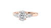 Oval & Pear Cut Trilogy Diamond Engagement Ring