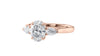 Oval & Pear Cut Trilogy Diamond Engagement Ring