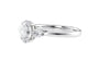 Oval & Pear Cut Trilogy Diamond Engagement Ring