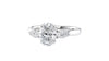 Oval & Pear Cut Trilogy Diamond Engagement Ring