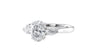 Oval & Pear Cut Trilogy Diamond Engagement Ring