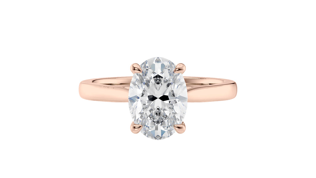 Oval Solitaire Diamond Engagement Ring
