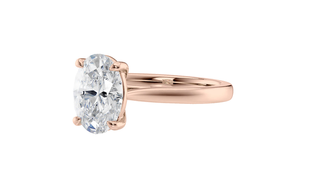 Oval Solitaire Diamond Engagement Ring