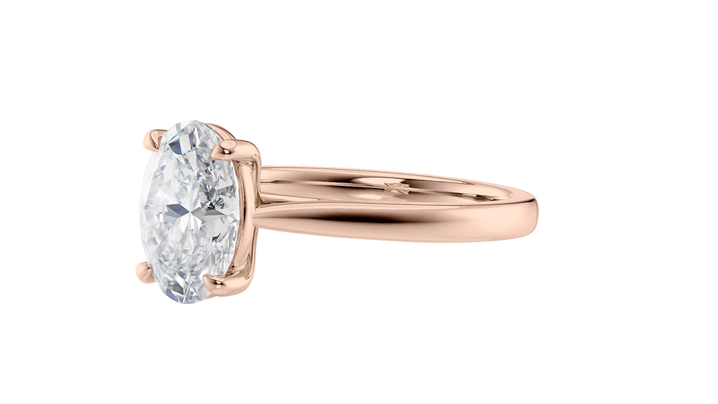 Oval Solitaire Diamond Engagement Ring