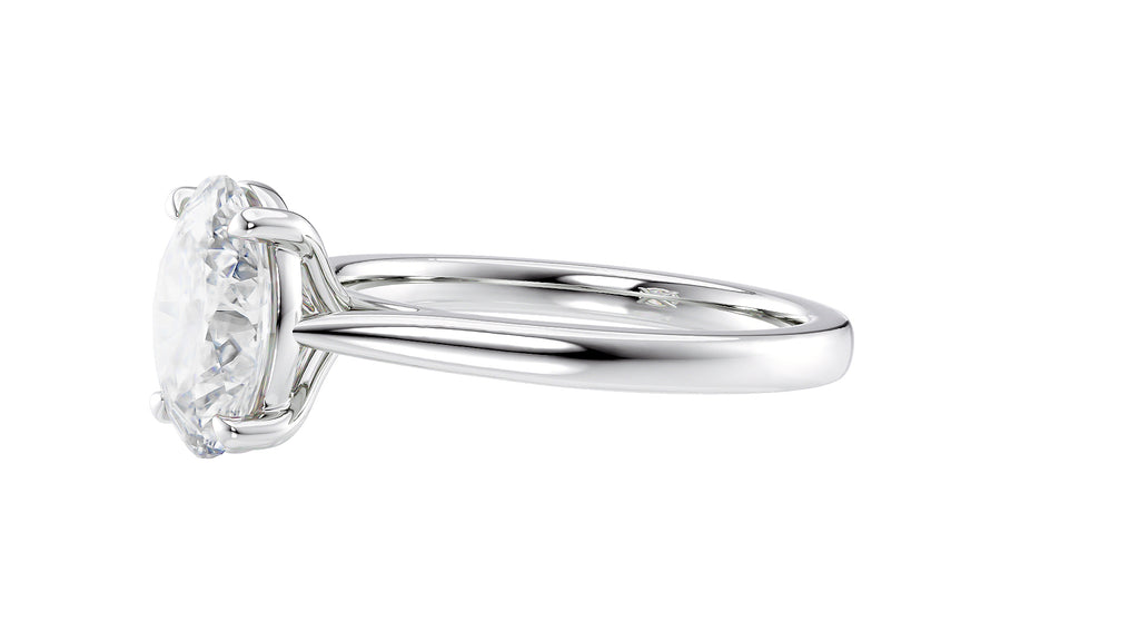 Oval Solitaire Diamond Engagement Ring
